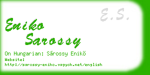 eniko sarossy business card